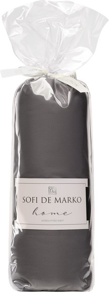 Изображение товара Простыня Sofi de Marko Мармис 180х200х30 / Пр-мс-180х200х30тс (темно-серая)