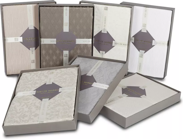 Изображение товара Скатерть Sofi de Marko Катрин 150х220 / СК-КТбл-150х220 (белый)