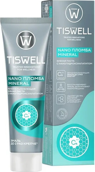 Изображение товара Зубная паста Tiswell Реминерализующая с наногидроксиапатитом (110г)