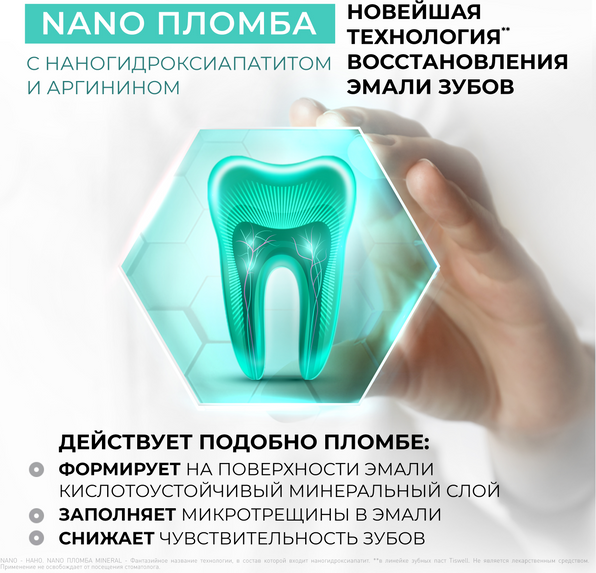 Изображение товара Зубная паста Tiswell Реминерализующая с наногидроксиапатитом (110г)