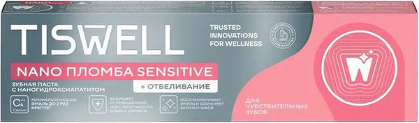 Изображение товара Зубная паста Tiswell Реминерализ. с наногидроксиапатитом д/чувств. зубов+отбеливание (110г)