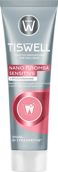 Изображение товара Зубная паста Tiswell Реминерализ. с наногидроксиапатитом д/чувств. зубов+отбеливание (110г)