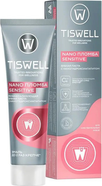 Изображение товара Зубная паста Tiswell Реминерализ. с наногидроксиапатитом д/чувств. зубов (110г)