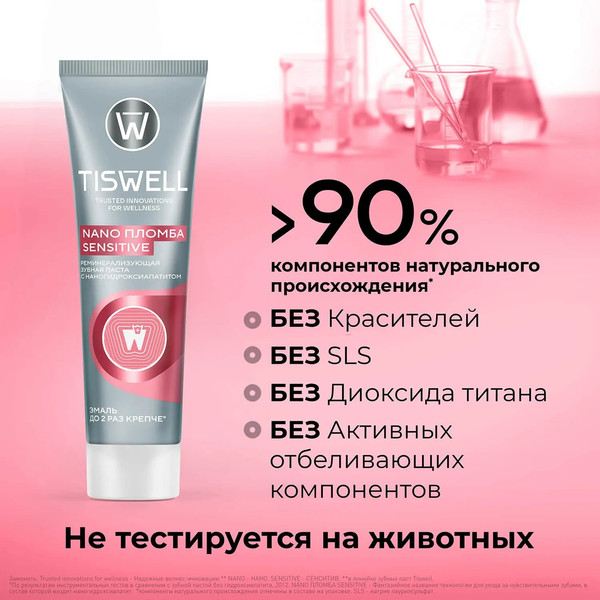 Изображение товара Зубная паста Tiswell Реминерализ. с наногидроксиапатитом д/чувств. зубов (110г)