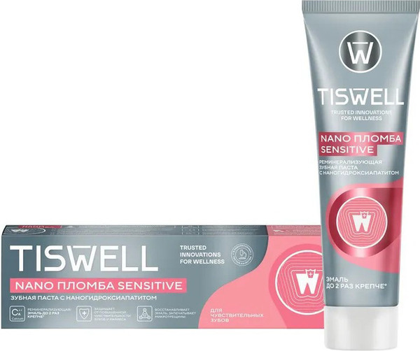 Изображение товара Зубная паста Tiswell Реминерализ. с наногидроксиапатитом д/чувств. зубов (110г)