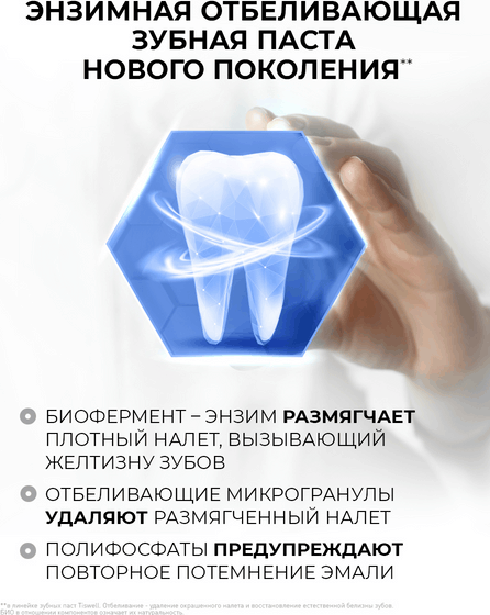 Изображение товара Зубная паста Tiswell Энзимная отбеливающая с кальцием (110г)