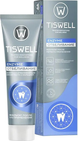Изображение товара Зубная паста Tiswell Энзимная отбеливающая с кальцием (110г)
