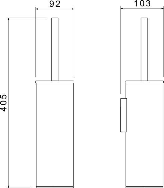 Изображение товара Ершик для унитаза Aquatek Европа AQ4611MB (черный матовый)