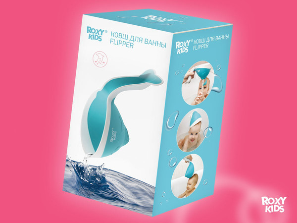 Изображение товара Ковшик для купания ROXY-KIDS Flipper / RBS-004-GRO (графит)