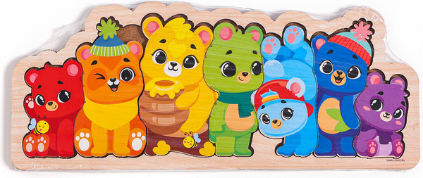 Изображение товара Сортер Лесная мастерская Рамка-вкладыш. Мишки / 10459001