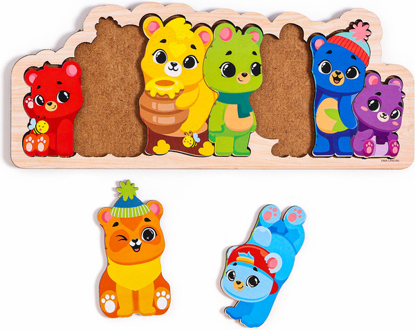 Изображение товара Сортер Лесная мастерская Рамка-вкладыш. Мишки / 10459001