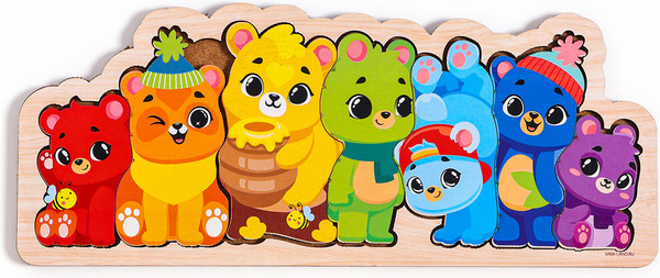 Изображение товара Сортер Лесная мастерская Рамка-вкладыш. Мишки / 10459001