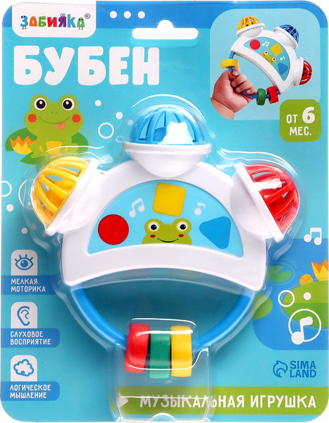 Изображение товара Музыкальная игрушка Zabiaka Бубен 2303C / 10657076
