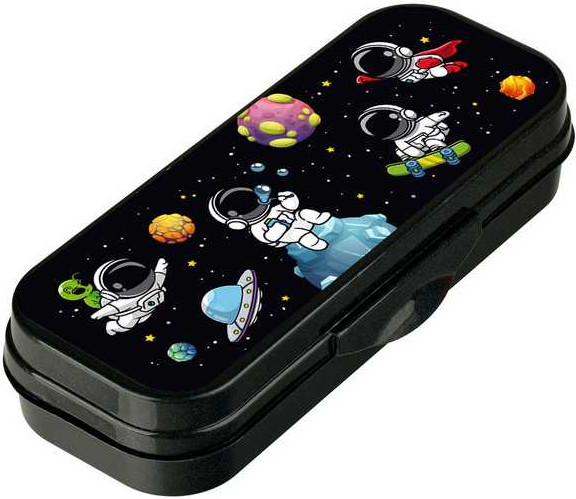Изображение товара Пенал Стамм Космонавты / ПН-31464 (черный)