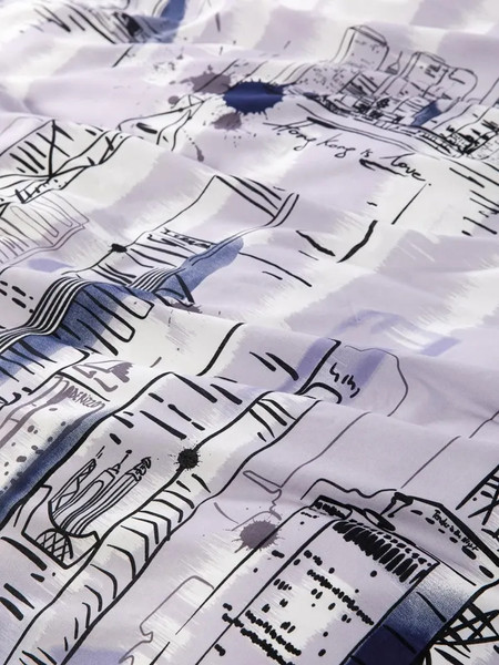 Изображение товара Комплект постельного белья Luisa de Rizzo Гонконг Евро 70931-1+10366-2 (наволочки 70x70)