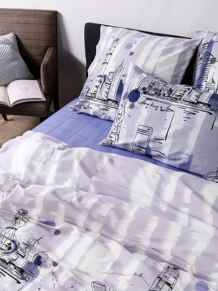 Изображение товара Комплект постельного белья Luisa de Rizzo Гонконг Евро 70931-1+10366-2 (наволочки 70x70)