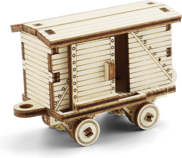 Изображение товара Сборная модель Drovo Паровоз с вагонами 6 в 1 / DR031