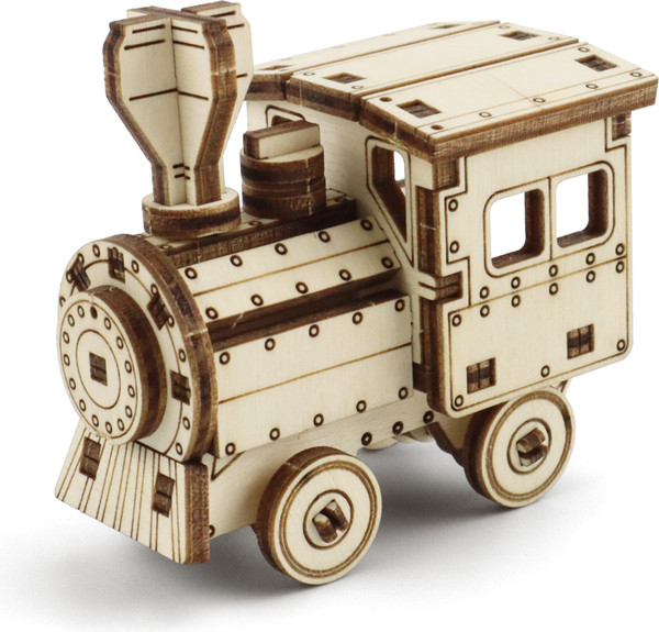 Изображение товара Сборная модель Drovo Паровоз с вагонами 6 в 1 / DR031