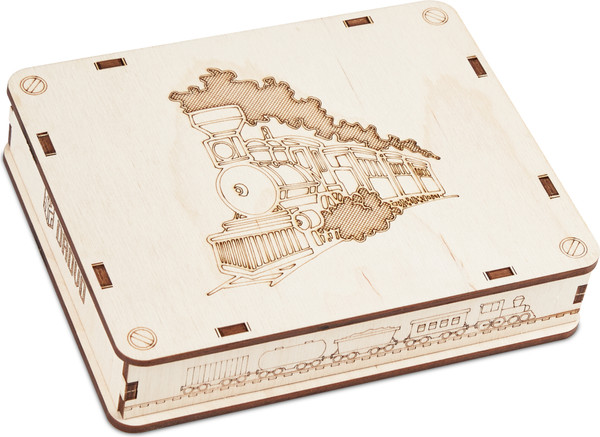 Изображение товара Сборная модель Drovo Паровоз с вагонами 6 в 1 / DR031
