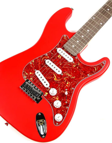 Изображение товара Электрогитара Fabio ST100 MATT RD (с комплектом аксессуаров)