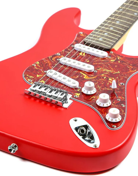 Изображение товара Электрогитара Fabio ST100 MATT RD (с комплектом аксессуаров)