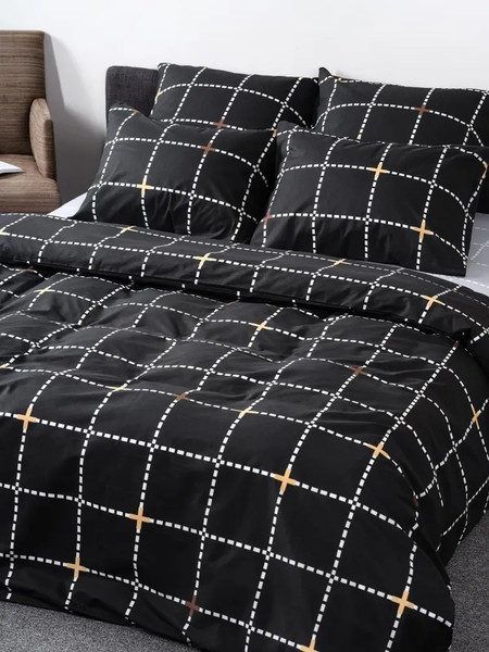 Изображение товара Комплект постельного белья Luisa de Rizzo Клетка Евро 20214-1+20214-2 (наволочки 70x70)