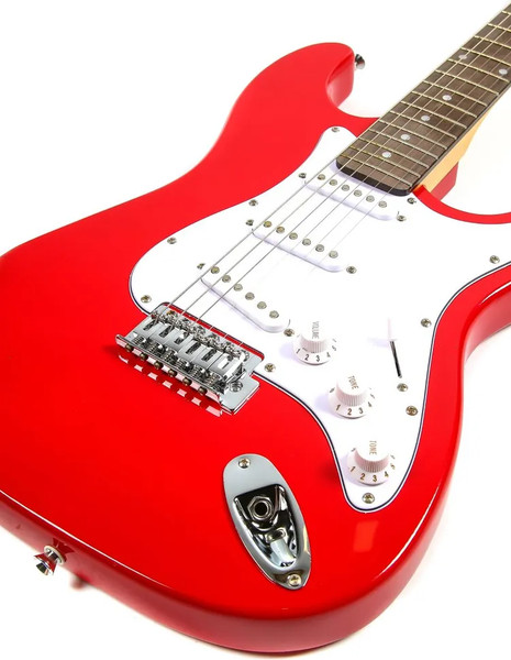 Изображение товара Электрогитара Fabio ST100 RD Metall Colbox (с комплектом аксессуаров)