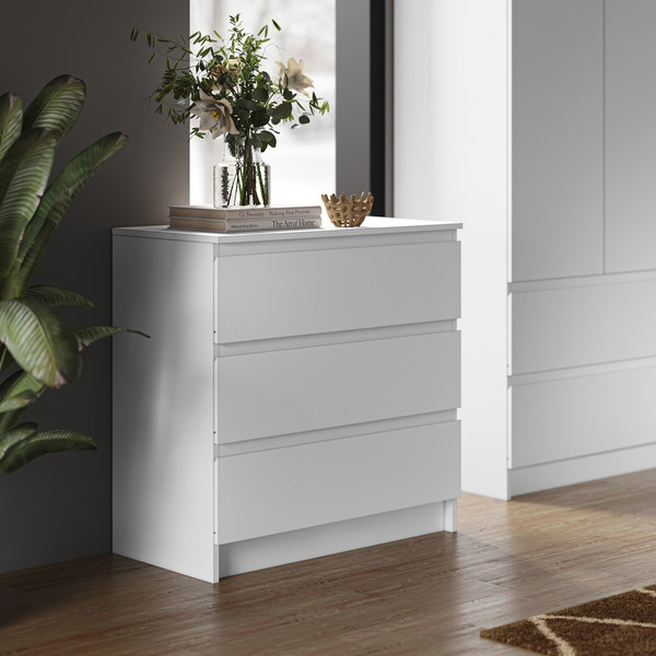 Изображение товара Комод Империал Оникс Вайт 3ящ (белый)