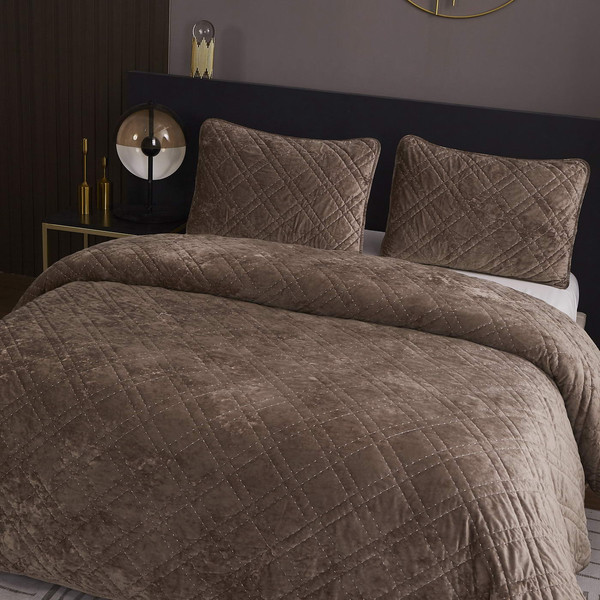 Изображение товара Набор текстиля для спальни Sofi de Marko Селена 260х260 / Пок-СЛк-260х260 (капучино)