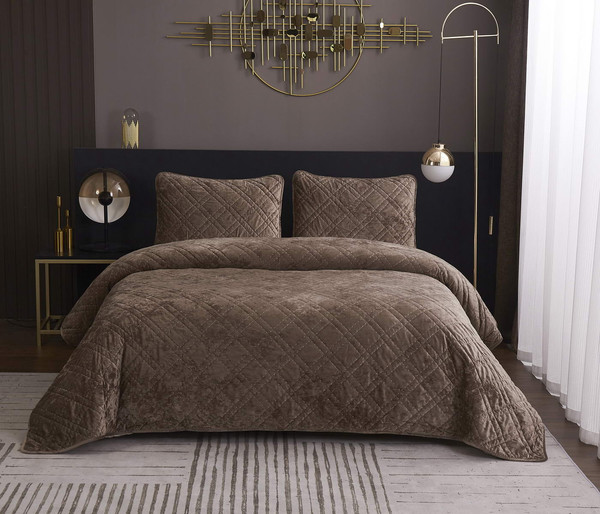 Изображение товара Набор текстиля для спальни Sofi de Marko Селена 260х260 / Пок-СЛк-260х260 (капучино)