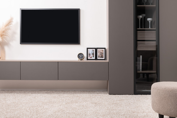 Изображение товара Тумба Mobi Роквуд под ТВ 16.54.01 (эмили блаш U9135/графит мягкая шагрень 2998 ПВХ)