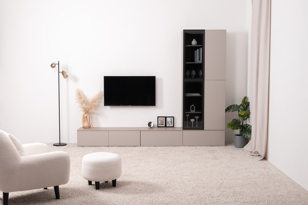 Изображение товара Тумба Mobi Роквуд под ТВ 16.54.01 (эмили блаш U9135/крем 2482 ПВХ)