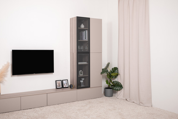 Изображение товара Тумба Mobi Роквуд под ТВ 16.54.01 (эмили блаш U9135/крем 2482 ПВХ)