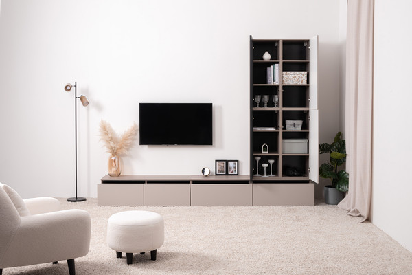 Изображение товара Тумба Mobi Роквуд под ТВ 16.54.01 (эмили блаш U9135/крем 2482 ПВХ)