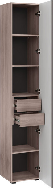 Изображение товара Шкаф-пенал Mobi Роквуд 16.322.03 (эмили блаш U9135/графит мягкая шагрень 2998 ПВХ)