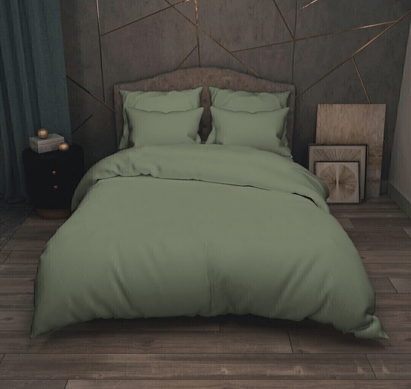 Изображение товара Простыня Реноме 1.5сп Поплин 150x220 (лавровый лист)