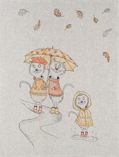 Изображение товара Набор полотенец Pole Kvetak (Беларускі лён) 46x60 24С27-ШР/р.п./ф.кор. (1 Мяу-мяу/сорт 1)