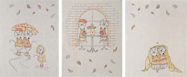 Изображение товара Набор полотенец Pole Kvetak (Беларускі лён) 46x60 24С27-ШР/р.п./ф.кор. (1 Мяу-мяу/сорт 1)