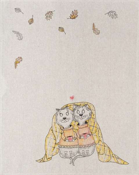 Изображение товара Набор полотенец Pole Kvetak (Беларускі лён) 46x60 24С27-ШР/р.п./ф.кор. (1 Мяу-мяу/сорт 1)