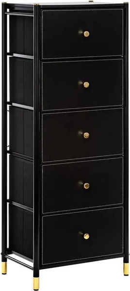 Изображение товара Комод Импэкс Нирита/Хайди 5 ящиков (черный)