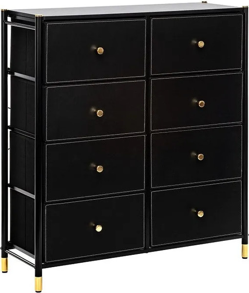 Изображение товара Комод Импэкс Нирита/Хайди 8 ящиков (черный)