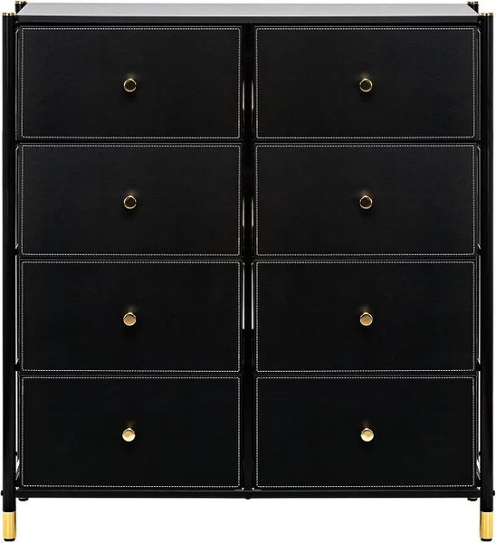 Изображение товара Комод Импэкс Нирита/Хайди 8 ящиков (черный)