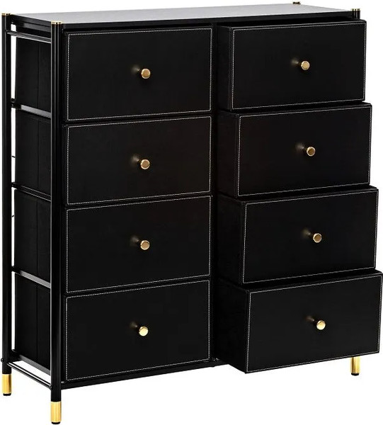 Изображение товара Комод Импэкс Нирита/Хайди 8 ящиков (черный)