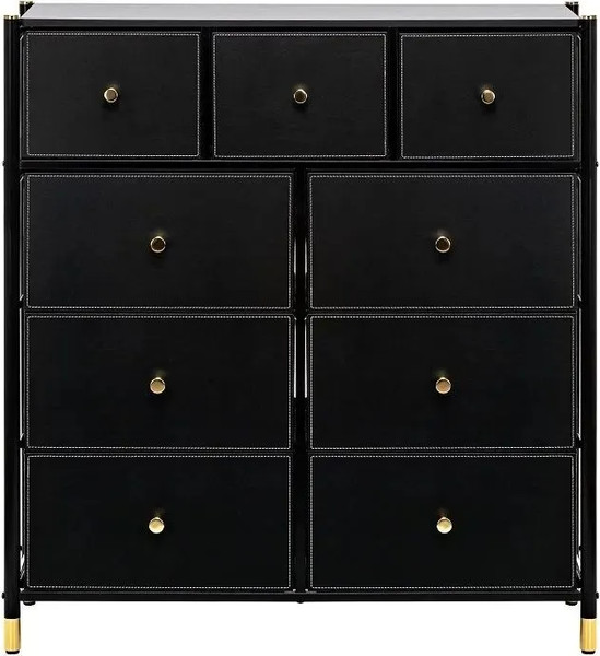 Изображение товара Комод Импэкс Нирита/Хайди 9 ящиков (черный)