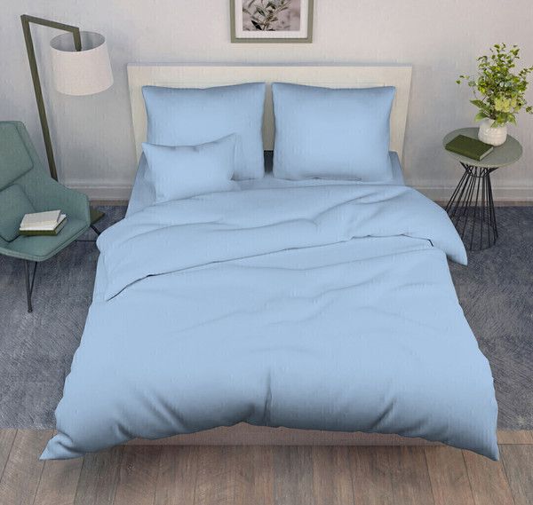 Изображение товара Простыня Реноме Поплин на резинке 180x200x30 (небесный)