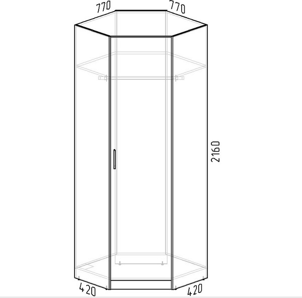 Изображение товара Шкаф Интермебель Марсель МР-11 (кашемир)