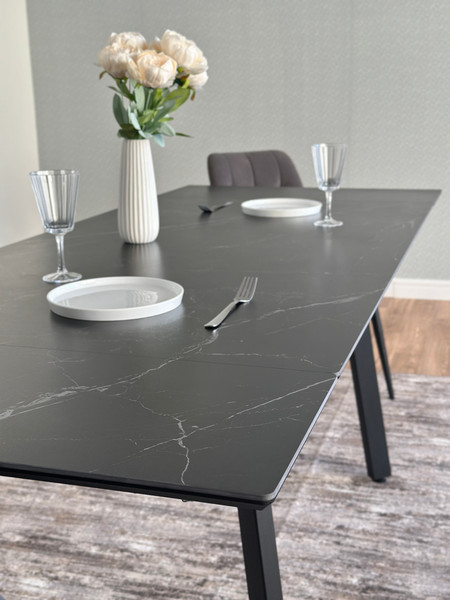 Изображение товара Обеденный стол ДСВ Герцог 140x80x30 (черный)