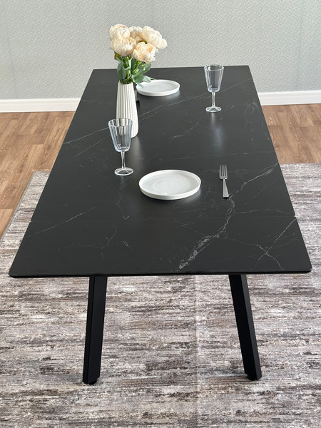 Изображение товара Обеденный стол ДСВ Герцог 140x80x30 (черный)