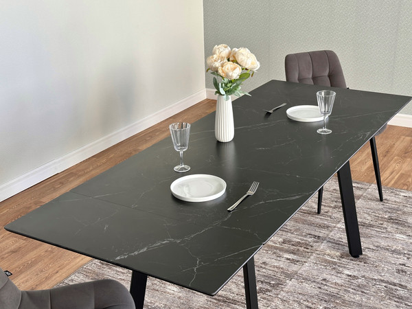 Изображение товара Обеденный стол ДСВ Герцог 140x80x30 (черный)