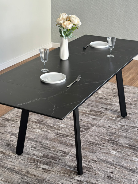 Изображение товара Обеденный стол ДСВ Герцог 140x80x30 (черный)